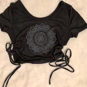 Velvet Mandala Crop Top
